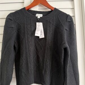 The Drop Women's Charcoal/Black Crew Neck Sweater